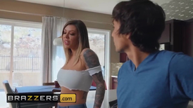 Nasty blonde MILF Bridgette B has MFF with Karma Rx