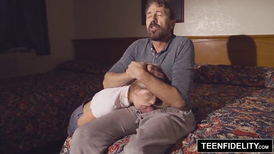 Older guy dominates a perfect teen whore