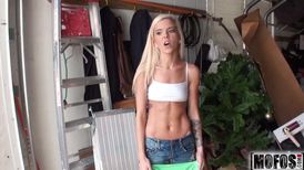 Scrawny slag enjoying hard POV fucking in HD