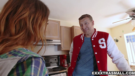 Petite babe almost ripped in half by a huge stud