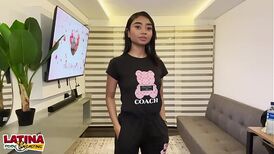 Latina Pornography Casting -rage Lil' Puny Lean Nubile Tries Arse-Pummel