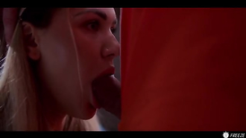 Ash-Blond Secretary Facefucked in Prison anger- Working Nymph Freeze Torn Up by Stranger
